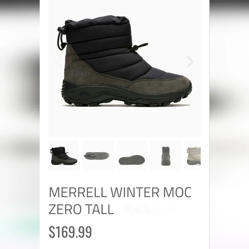Merrell Winter Moc Zero Tall — Men’s Size 10 / Unisex Insulated Winter Boots